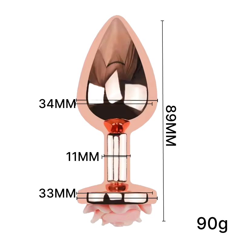 Rose-Shaped Metal Anal Plug