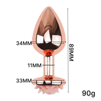 Rose-Shaped Metal Anal Plug