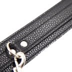 IronClad PU Leather Neck Collar with Chain – Adjustable Bondage Accessory