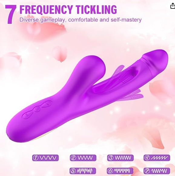 BlissBunny 3-in-1 Red Rabbit Vibrator – Sucking, Thrusting & Flapping Pleasure Toy
