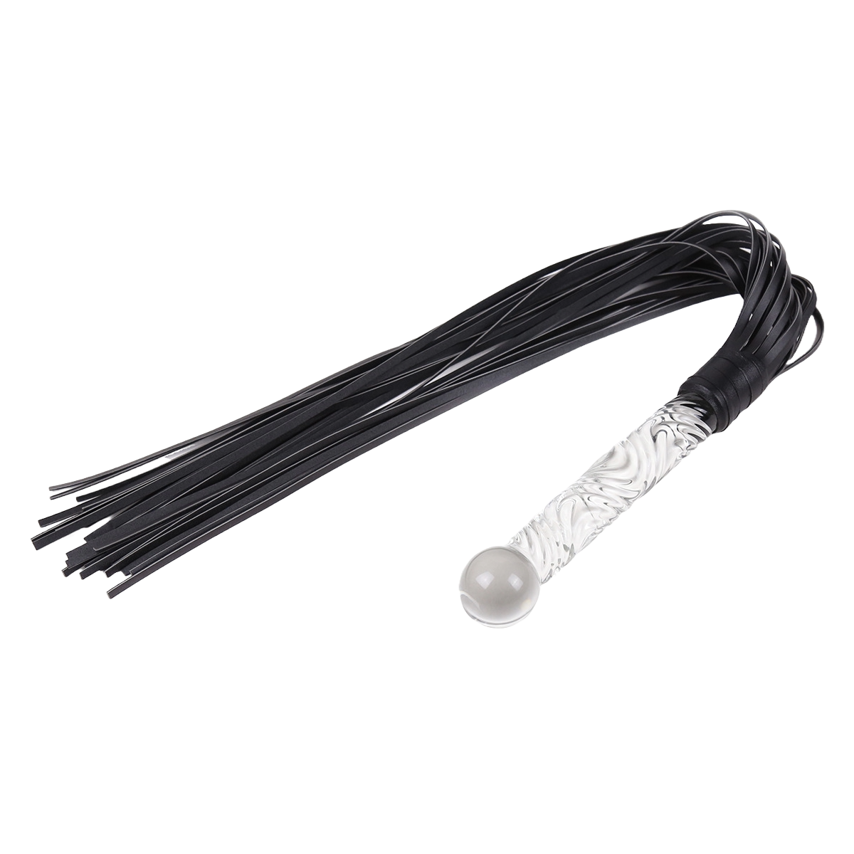 CrystalStrike PU Whip – Sexy Silicone & Glass BDSM Toy