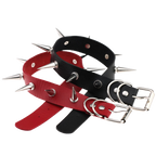 SkySpike Punk Leather Choker – Egirl Cosplay & Bondage Neck Accessory