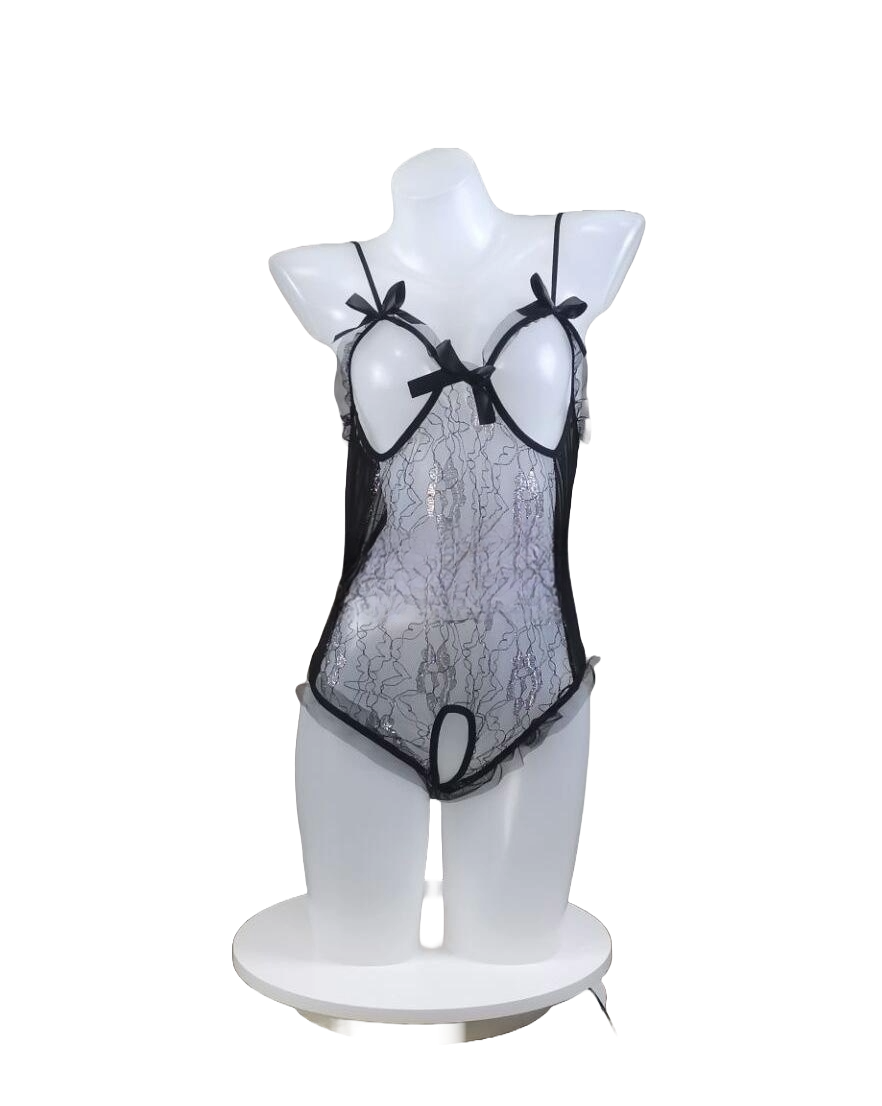 Lace Allure Mesh Bodysuit – Tight Sheer Lingerie for Women