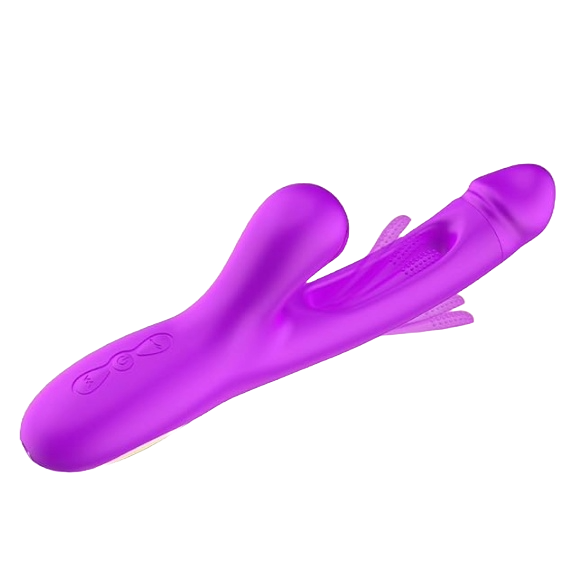 BlissBunny 3-in-1 Red Rabbit Vibrator – Sucking, Thrusting & Flapping Pleasure Toy