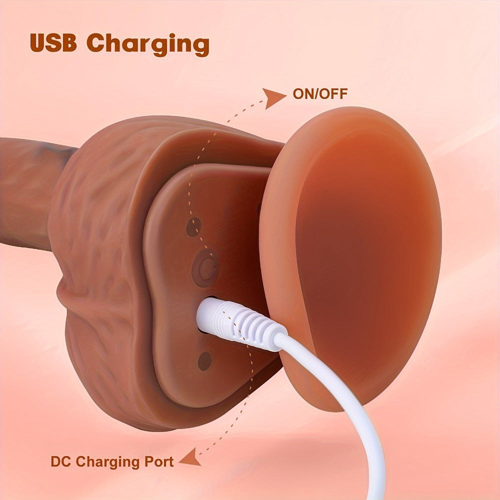 Female Vibrating Toy – Realistic Silicone Penis Massager