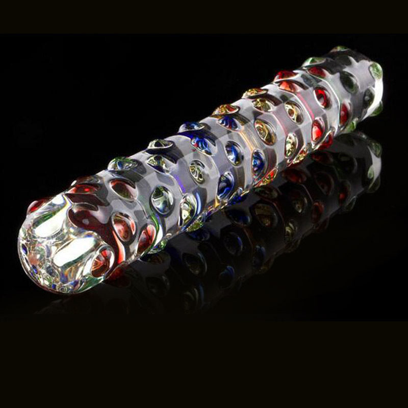 Crystal Wave Glass Dildo – Textured Magic Wand