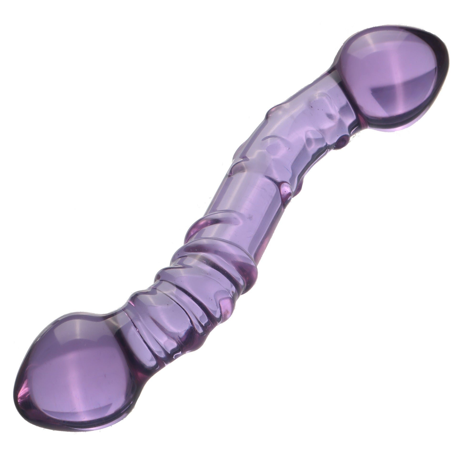 S-Curved Transparent Double-Headed Glass Toy for Women