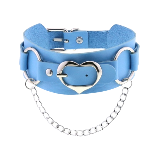 SkySpike Punk Leather Choker – Egirl Cosplay & Bondage Neck Accessory