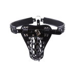 IronClad Men’s Leather Chastity Shorts – Adjustable Bondage Panties