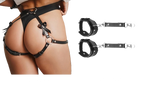 BoundElegance Waist Belt & Handcuffs Set – Adjustable Female Bondage Gear