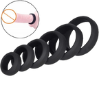 FlexiPlay 6-Piece Silicone Horseshoe Ring Set – Adjustable Scrotum & Penis Bondage Rings