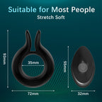 VibeRing Rabbit Ear Silicone Cock Ring – Electric Stimulation & Delayed Intercourse Toy for Men