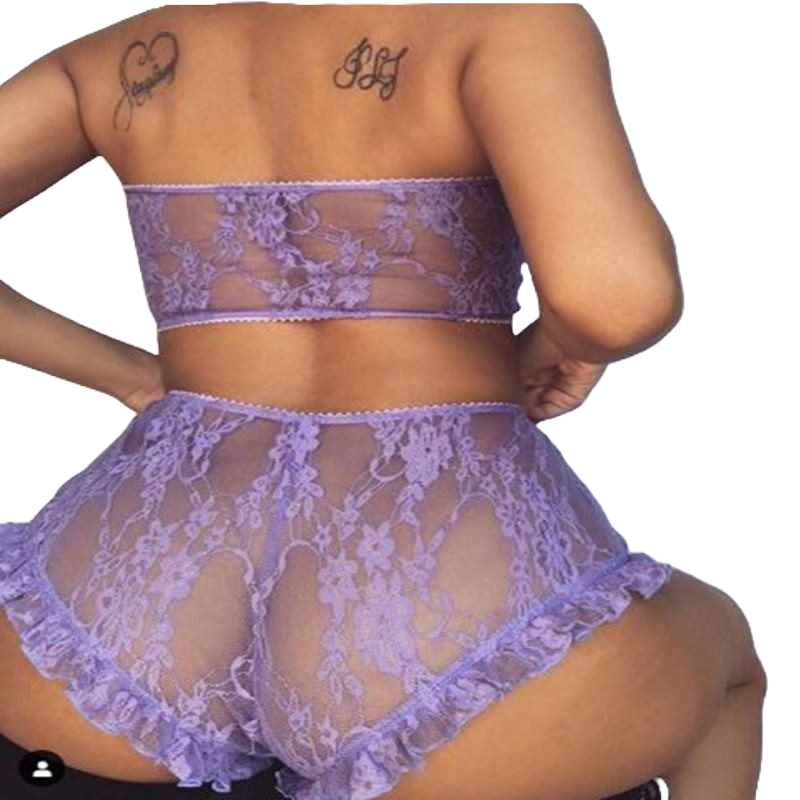 Velvet Lace Temptation Lingerie Set – Elegant & Alluring Nightwear
