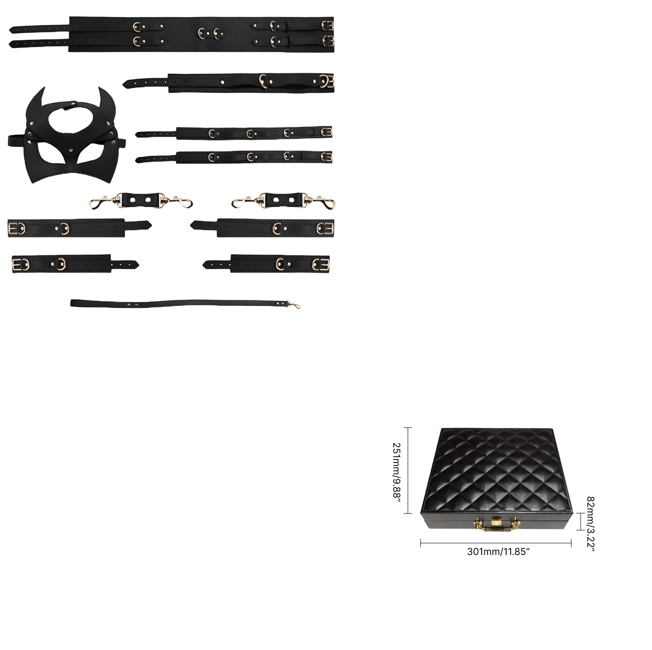 VelvetBond Fashion Restraint Set – PU Leather Bondage Collection