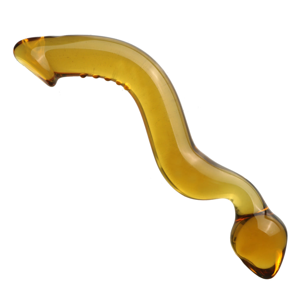 S-Curved Transparent Double-Headed Glass Toy for Women