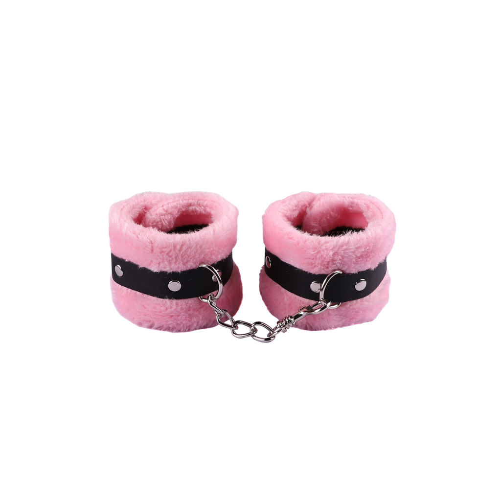 VelvetGrip PU Plush Handcuffs – Soft BDSM Restraint Toy for Adults