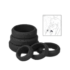 FlexiPlay 6-Piece Silicone Horseshoe Ring Set – Adjustable Scrotum & Penis Bondage Rings