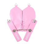 PawPlay Adjustable Leather Hand & Leg Restraints – BDSM Bondage Set