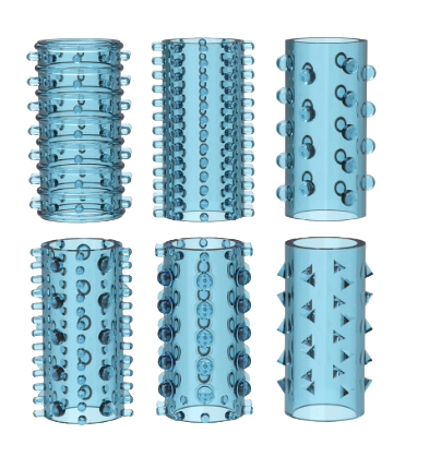 Crystal Finger Ring Male Toy Set – 6-Piece Stretchable TPR Pleasure Rings