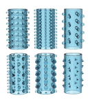 Crystal Finger Ring Male Toy Set – 6-Piece Stretchable TPR Pleasure Rings