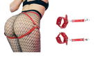 BoundElegance Waist Belt & Handcuffs Set – Adjustable Female Bondage Gear