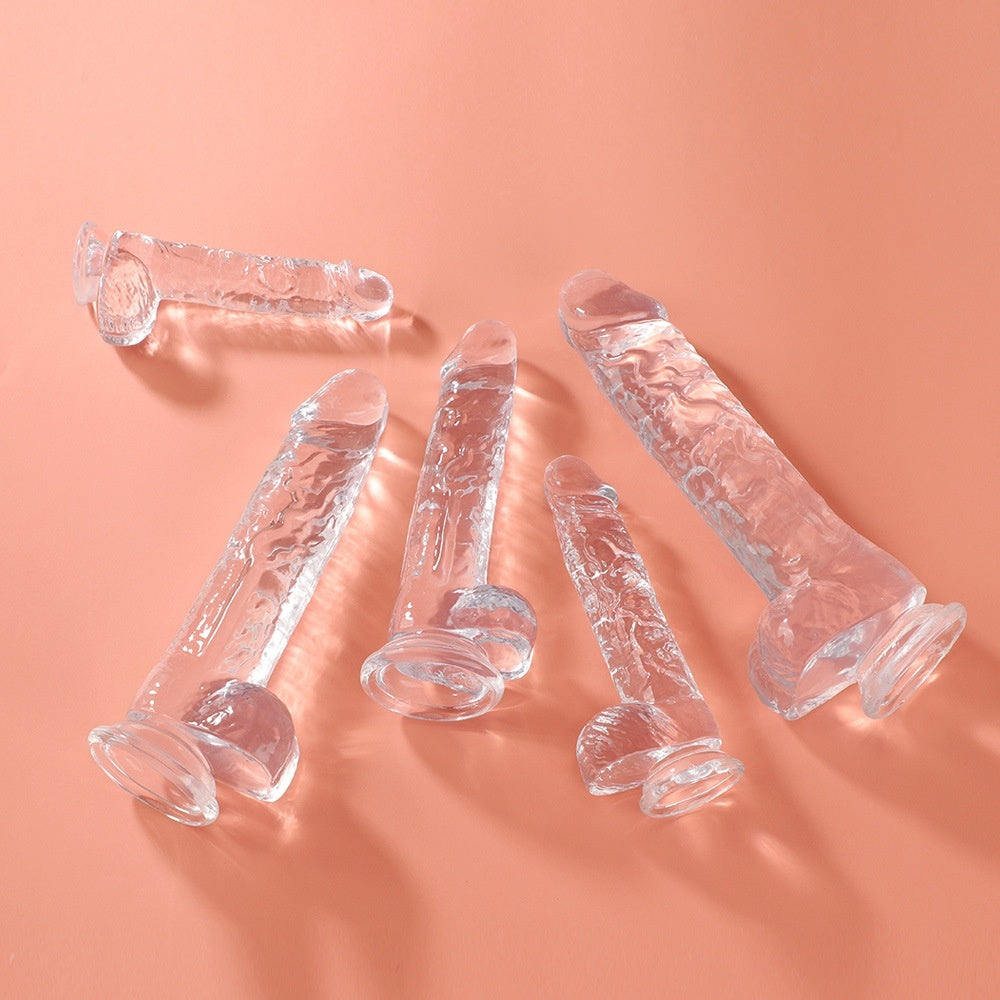 Seven Size Full Series Transparent Female Dildo