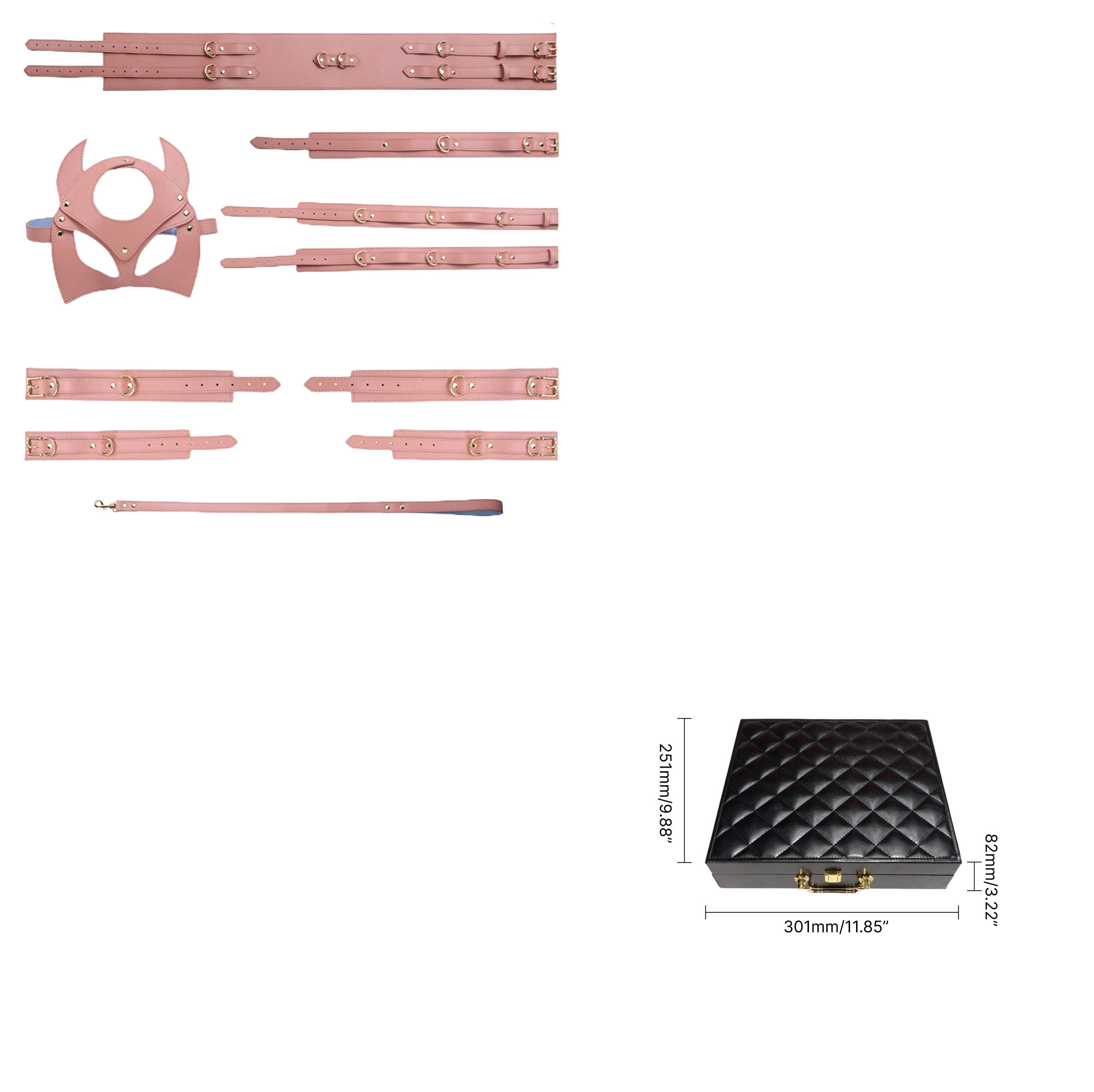 VelvetBond Fashion Restraint Set – PU Leather Bondage Collection