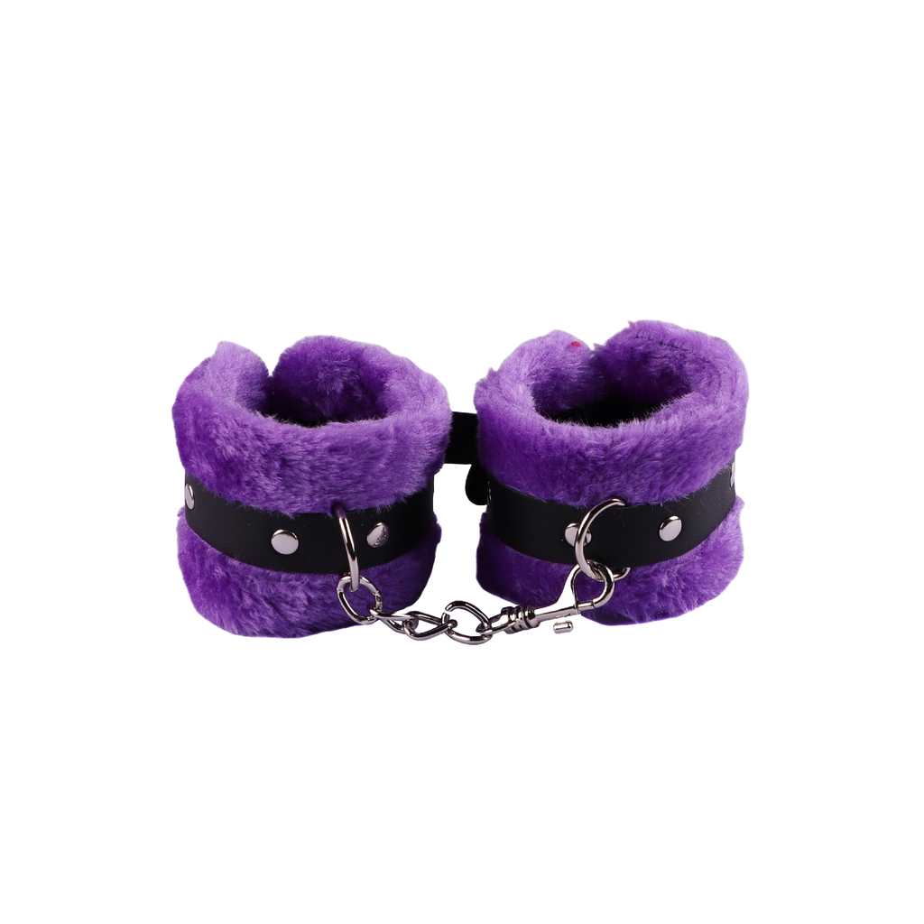 VelvetGrip PU Plush Handcuffs – Soft BDSM Restraint Toy for Adults