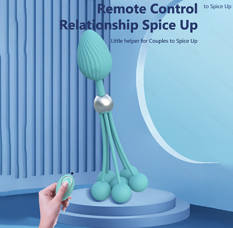 Vibrating Anal Plug With 6 Clitoris Vibrator Sex Toys