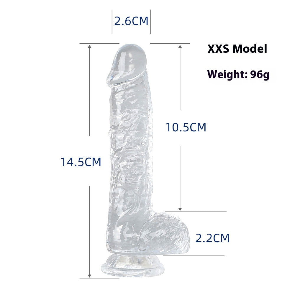 Seven Size Full Series Transparent Female Dildo