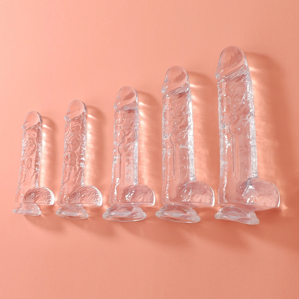 Seven Size Full Series Transparent Female Dildo