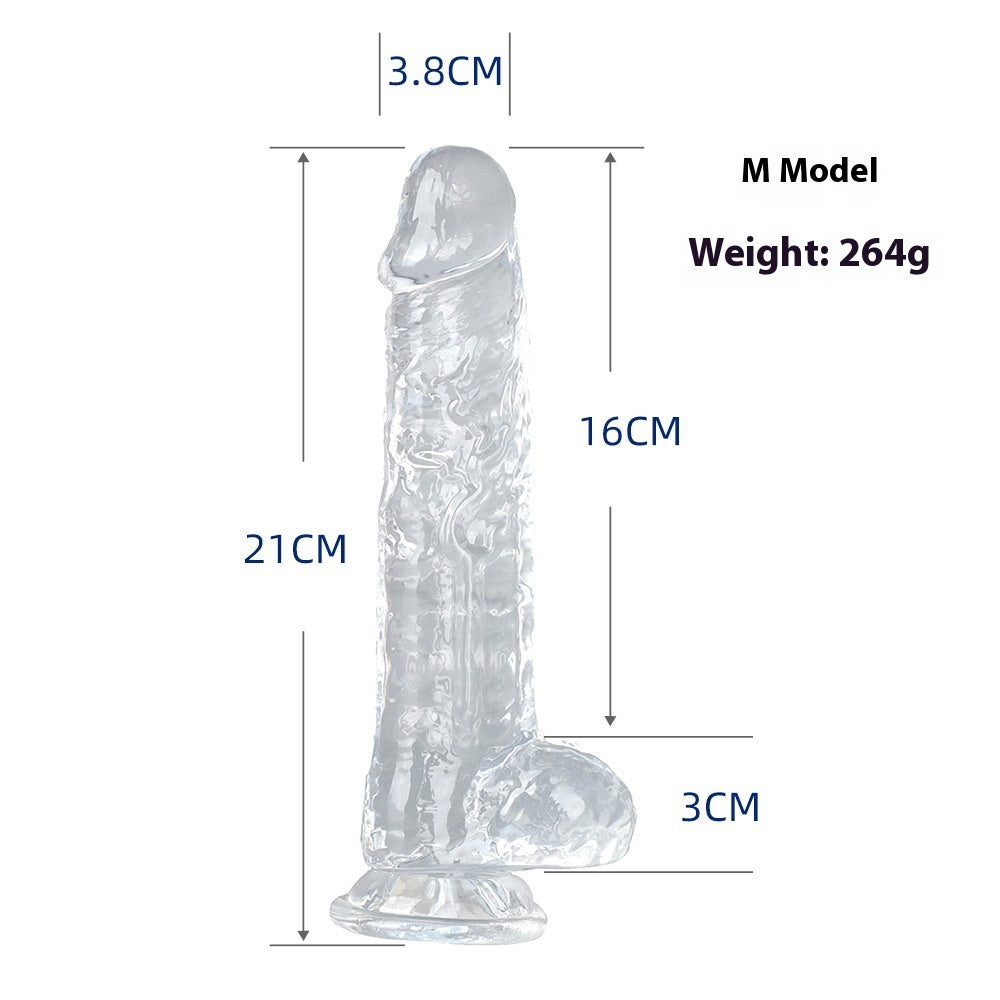 Seven Size Full Series Transparent Female Dildo