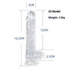 Seven Size Full Series Transparent Female Dildo