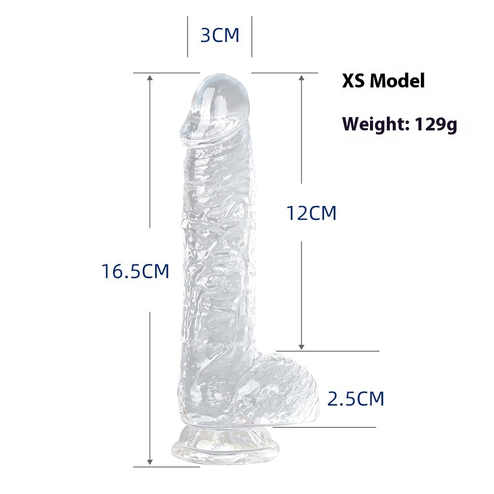 Seven Size Full Series Transparent Female Dildo